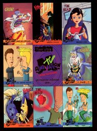 MTV ANIMATION 1995 FLEER ULTRA UNCUT 9-CARD PROMO CARD SHEET