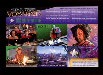 STAR TREK VOYAGER UNCUT PROMO CARDS