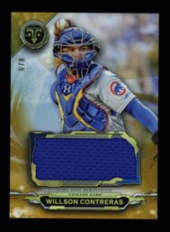 2019 WILLSON CONTRERAS GAME USED PATCH #'D /9