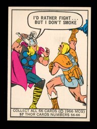 1966 Donruss Marvel Super Heroes #57 MIGHTY THOR Rather Fight But I Don't Smoke