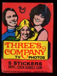1978 TOPPS THREES COMPANY TRADING CARD PACK FACTORY SEALED VINTAGE NON SPORT