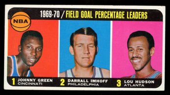 1970 Topps Basketball #3 Field Goal Leaders Green / Imhoff / Hudson