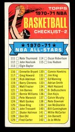 1970 Topps Basketball #101 Checklist 2