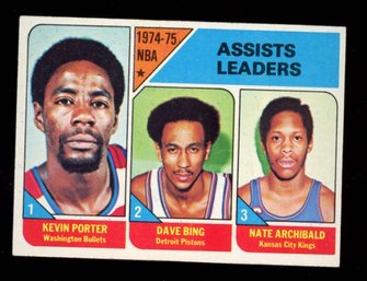 1975 Topps Assists Leaders Porter / Bing / Archibald