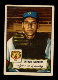 1952 Topps # 192 Myron Ginsberg Detroit Tigers