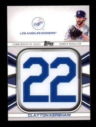 CLAYTON KERSHAW PLAYER NUMBER JERSEY MEDALLION PATCH