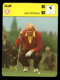 JACK NICKLAUS 1977 Editions Rencontre Sportscasters Card