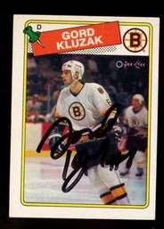 GORD KLUZAK AUTO NHL Boston Bruins