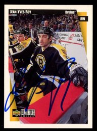 JEAN-YVES ROY AUTO NHL Boston Bruins