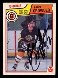 BRUCE CROWDER AUTO NHL Boston Bruins