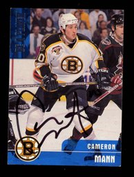 CAMERON MANN AUTO NHL Boston Bruins