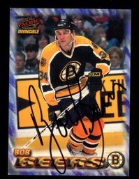 BOB BEERS AUTO NHL Boston Bruins