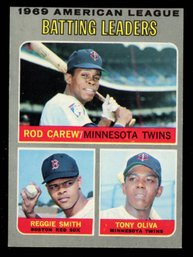 1970 TOPPS BASEBALL AL BATTING LEADERS