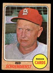 1968 TOPPS BASEBALL RED SCHOENDIENST