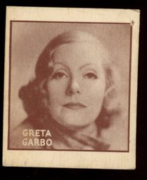 Greta Garbo Film Star Card Blank Back 1930's