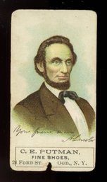 1890 Abraham Lincoln Putnam Tobacco Card