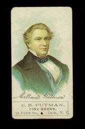 1890 Putnam Tobacco Card MILLARD FILLMORE