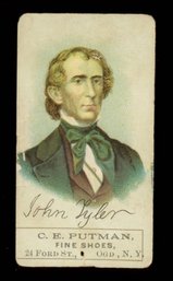 1890 Putnam Tobacco Card JOHN TYLER