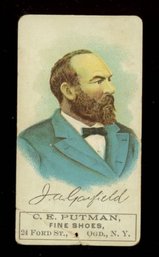 1890 Putnam Tobacco Card JAMES GARFIELD