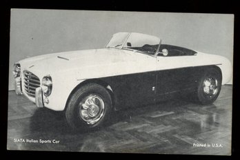 1954 SIATA Italian Sports Car Vintage Auto Penny Arcade Card