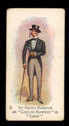 John Player Son Tobacco Card 1916 Past Present Actor Squire Bancrott Caste Sir