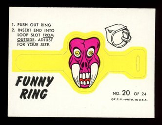 1966 Topps Funny Ring #20 MR FANG