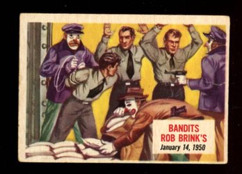 1954 TOPPS SCOOP #63 BANDITS ROB BANK VINTAGE NON SPORT