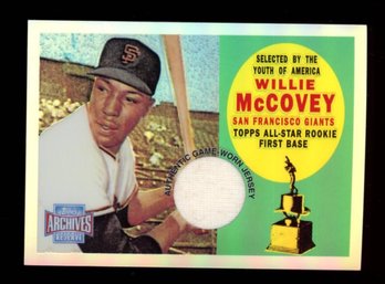 2001 Topps Archives Reserve Baseball Willie McCovey Game Used Relic Rookie