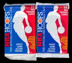 1989 NBA HOOPS Basketball Packs FACTORY SEALED