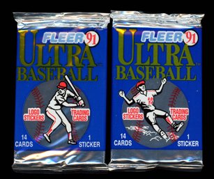 1991 Fleer Ultra Baseball Foil Packs Factory Sealed