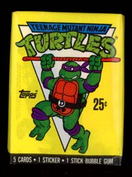 1989 Topps Teenage Mutant Ninja Turtles Trading Card Pack Factory Sealed