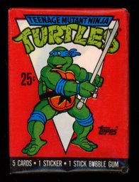 1989 Topps Teenage Mutant Ninja Turtles Trading Card Pack Factory Sealed