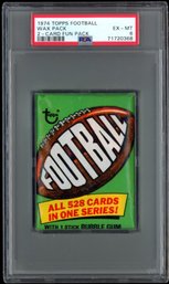 1974 TOPPS FOOTBALL 2-CARD PACK PSA 6