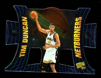 1997 PRESS PASS TIM DUNCAN NETBURNER ROOKIE