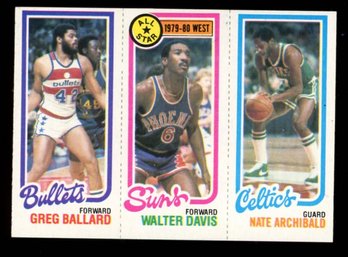 1980 TOPPS BASKETBALL BALLARD / DAVIS / ARCHIBALD