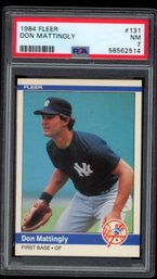 1984 FLEER BASEBALL DON MATTINGLY PSA 7