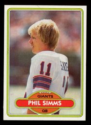 1980 TOPPS FOOTBALL PHIL SIMS ROOKIE (CREASE)