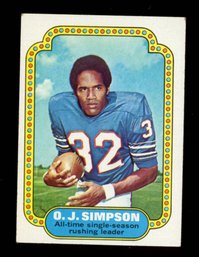 1974 TOPPS FOOTBALL OJ SIMPSON RB