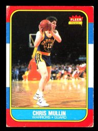 1986 FLEER BASKETBALL #77 CHRIS MULLIN ROOKIE