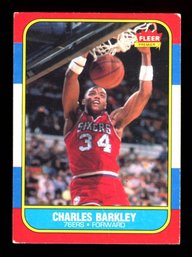 1986 FLEER BASKETBALL #7 CHARLES BARKLEY ROOKIE