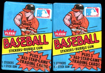 1981 FLEER BASEBALL TEAM STICKER PACKS FACTORY SEALED