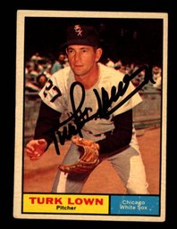 1961 TOPPS BASEBALL TURK LOWN AUTOGRAPHED