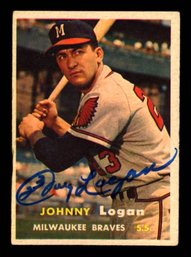 1967 TOPPS JOHNNY LOGAN AUTOGRAPHED