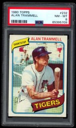 1980 TOPPS BASEBALL ALAN TRAMMELL PSA 8