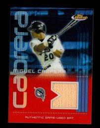 2004 Topps Finest Miguel Cabrera Game Used Bat Relic