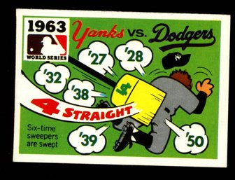 1968 Fleer Laughlin '63 World Series ~ Yankees VS Dodgers