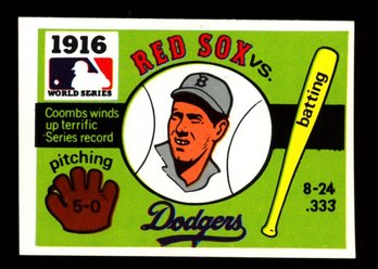 1968 Fleer Laughlin '16 World Series ~ Red Sox VS Dodgers