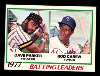 1978 Topps '77 Batting Leaders ~ Dave Parker, Rod Carew