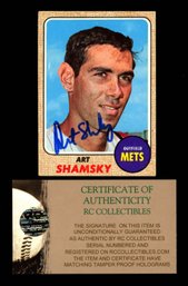 1968 TOPPS ART SHAMSKY SIGNED WITH COA