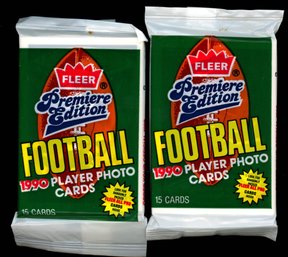 1990 Fleer Football Packs FACTORY SEALED